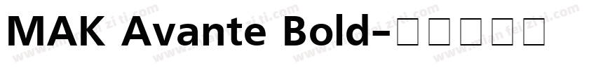 MAK Avante Bold字体转换